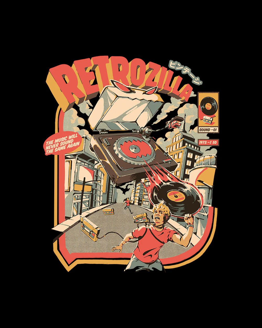 Retro Soundzilla T-Shirt - Image 6