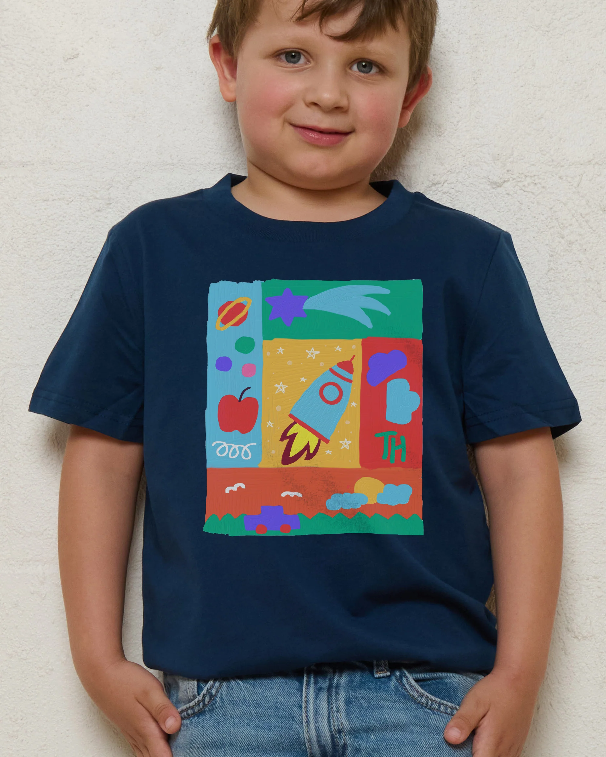 Rocket Painting Kids T-Shirt - Image 2