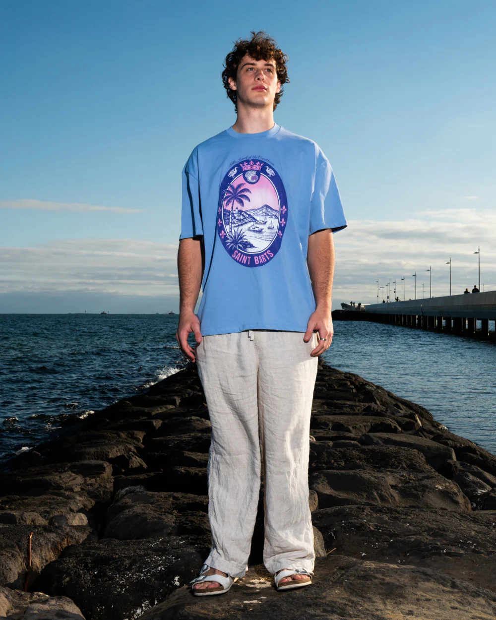Saint Barts Scene Oversized Tee - Image 4
