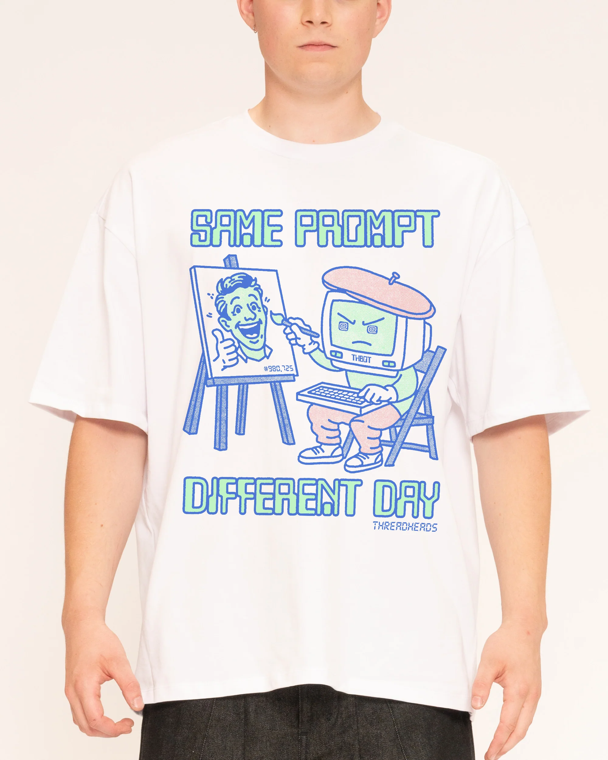 Same Prompt Different Day Oversized Tee - Image 2