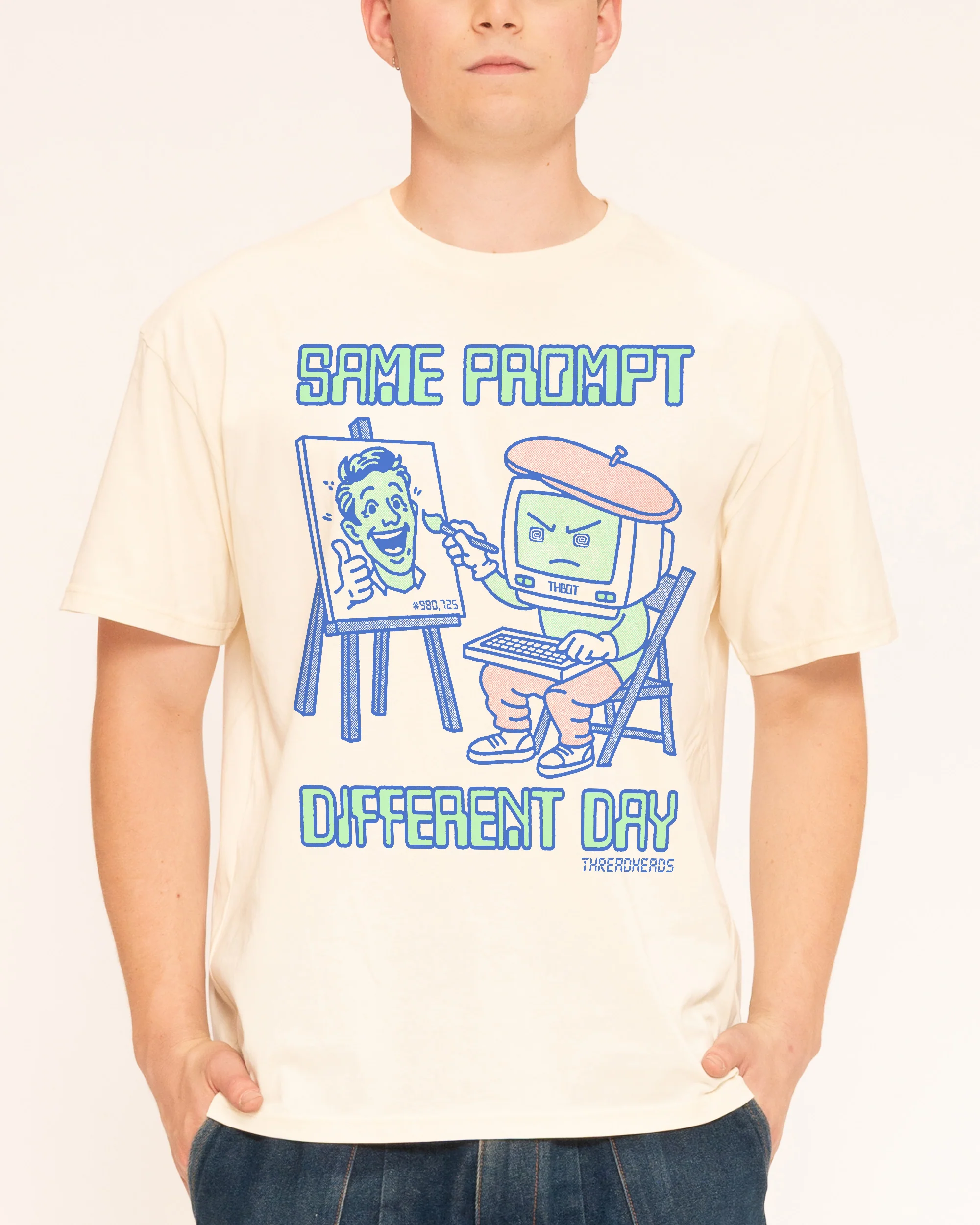 Same Prompt Different Day T-Shirt - Image 3