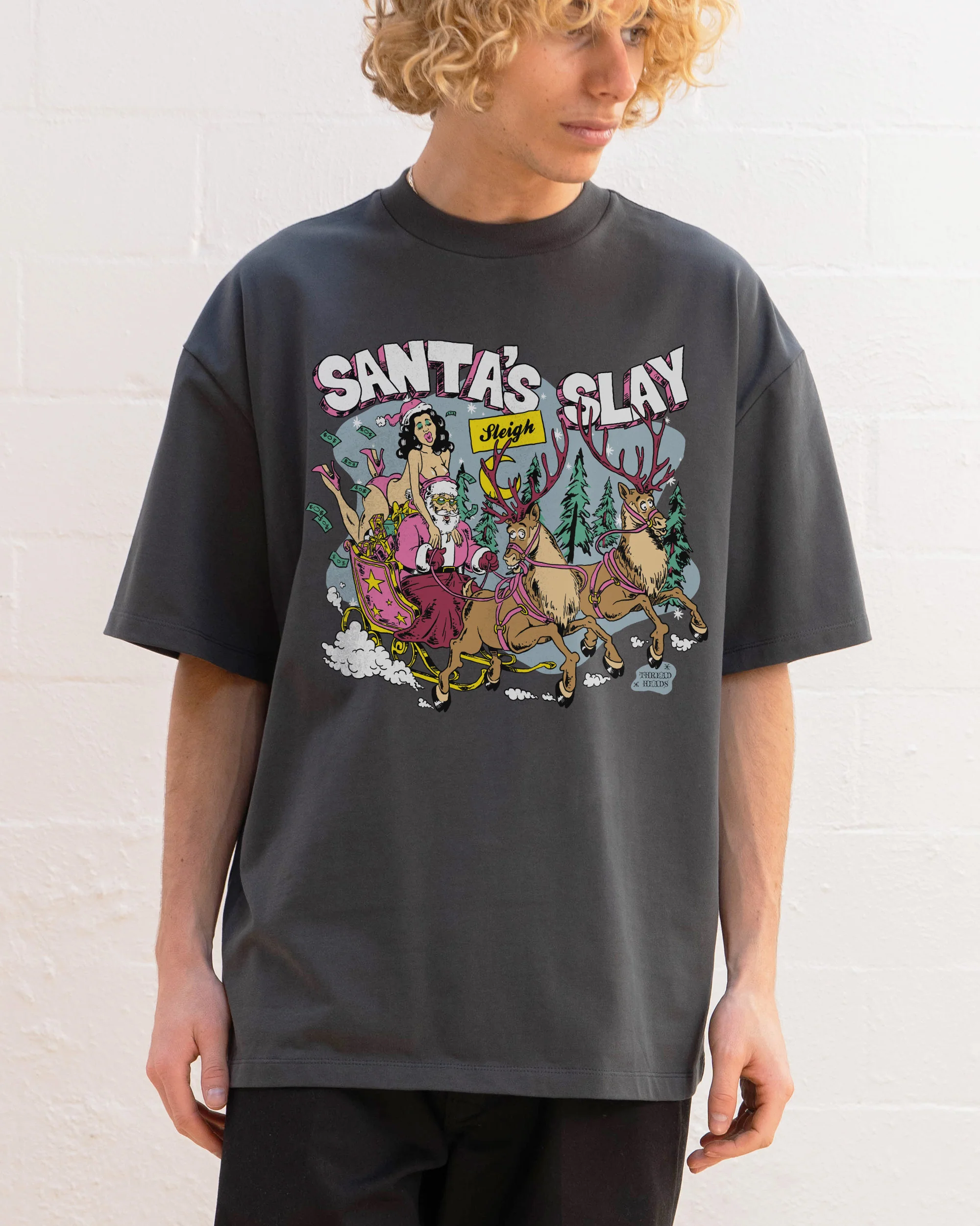 Santa Slay Oversized Tee - Image 5