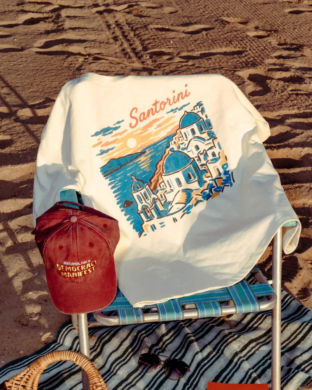 Santorini Sunset Oversized Tee - Image 2