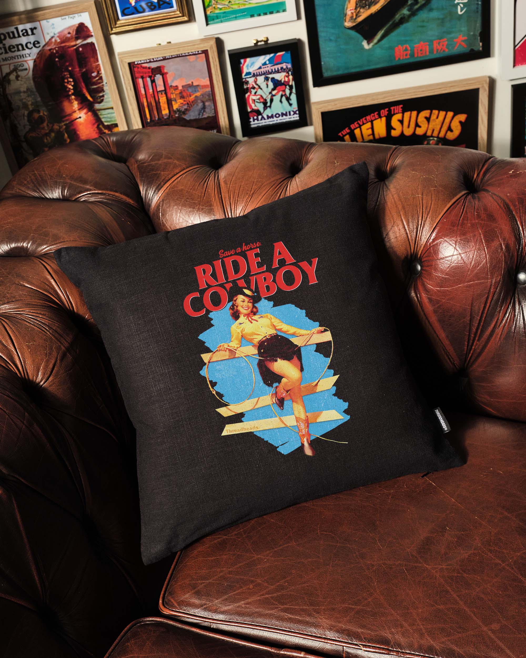 Save a Horse, Ride a Cowboy Cushion - Image 2