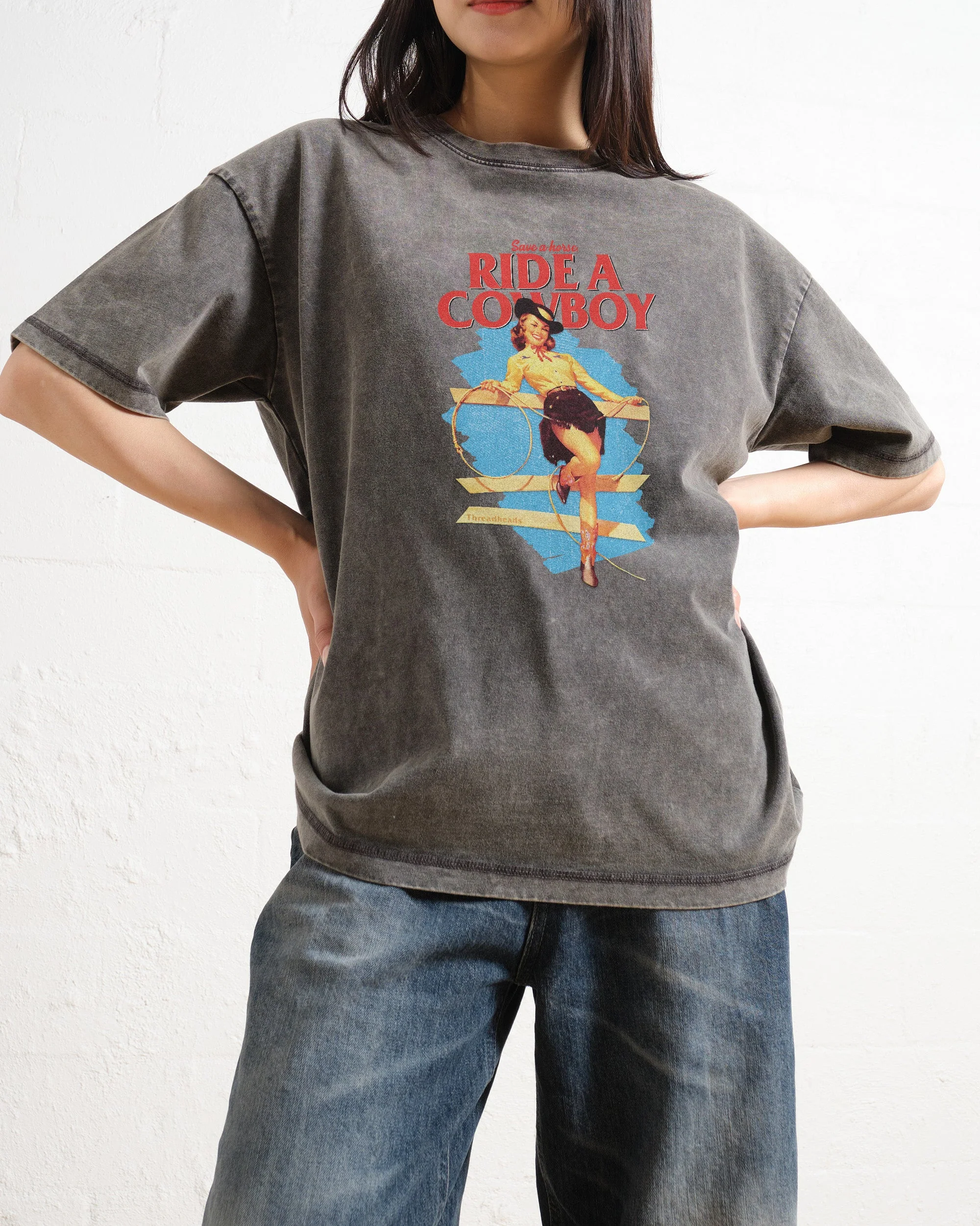 Save a Horse, Ride a Cowboy Oversized Tee - Image 6