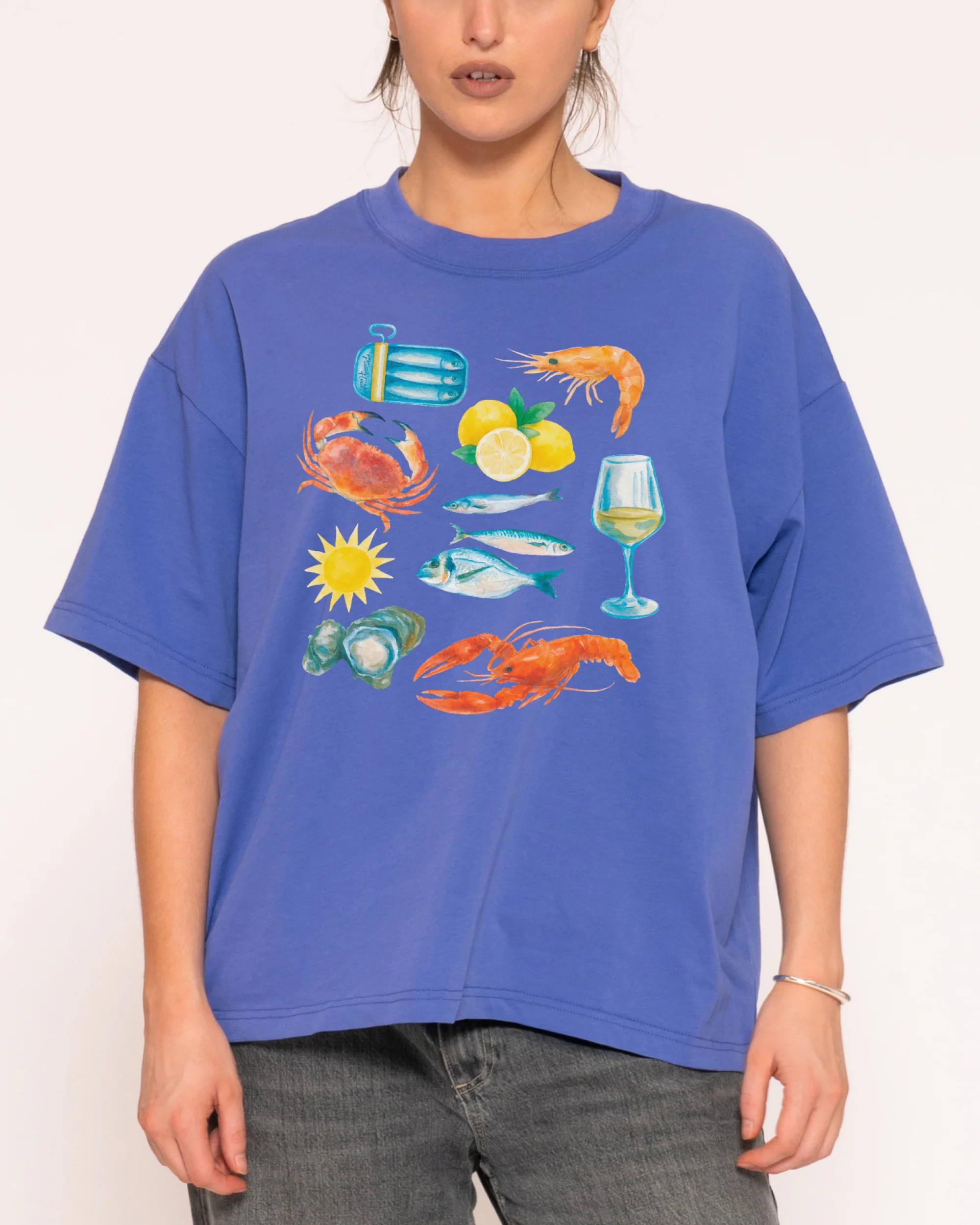 Seafood Platter Boxy Crop Tee - Image 7