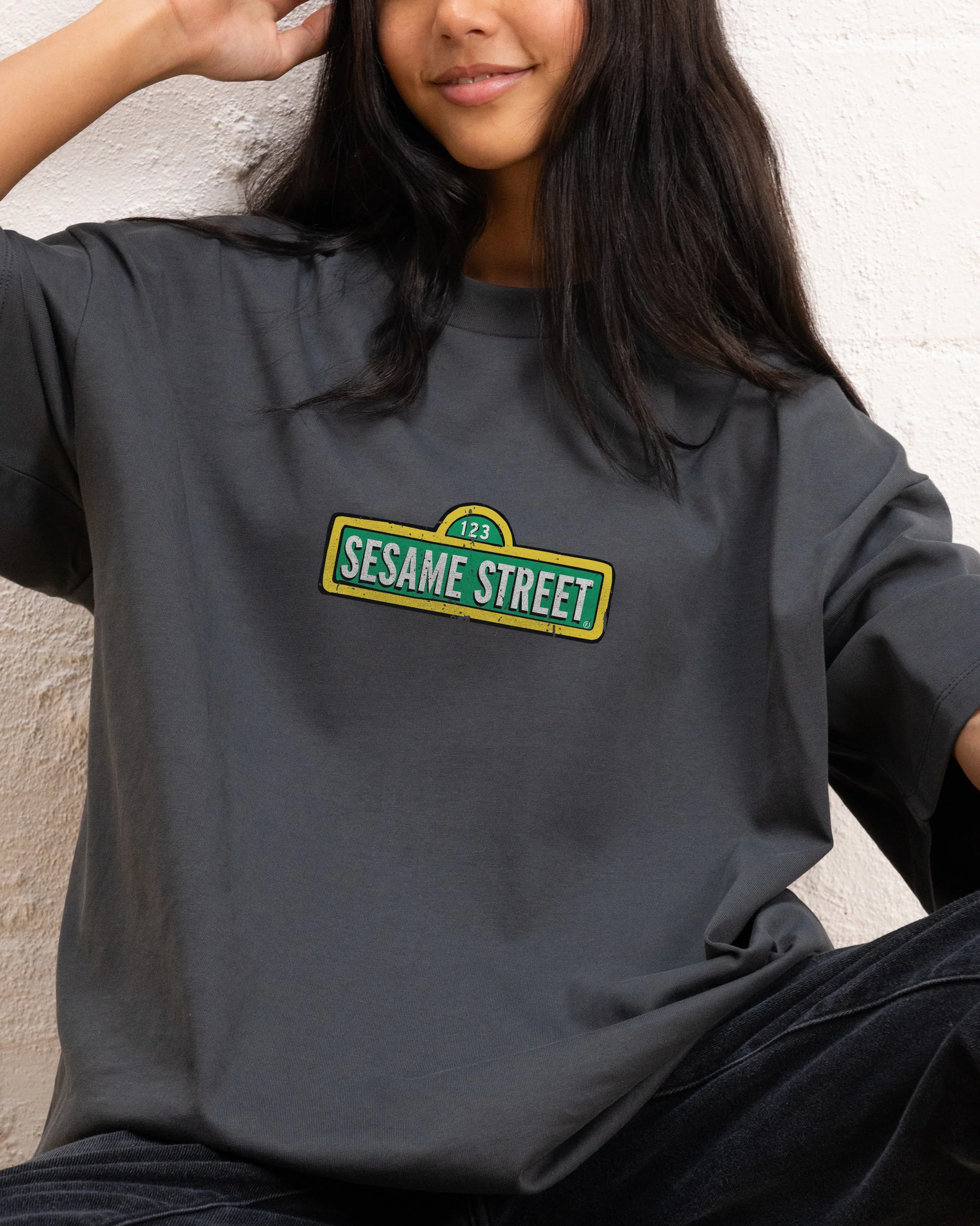 Sesame Street The Gang's All Here Oversized Tee - Image 4