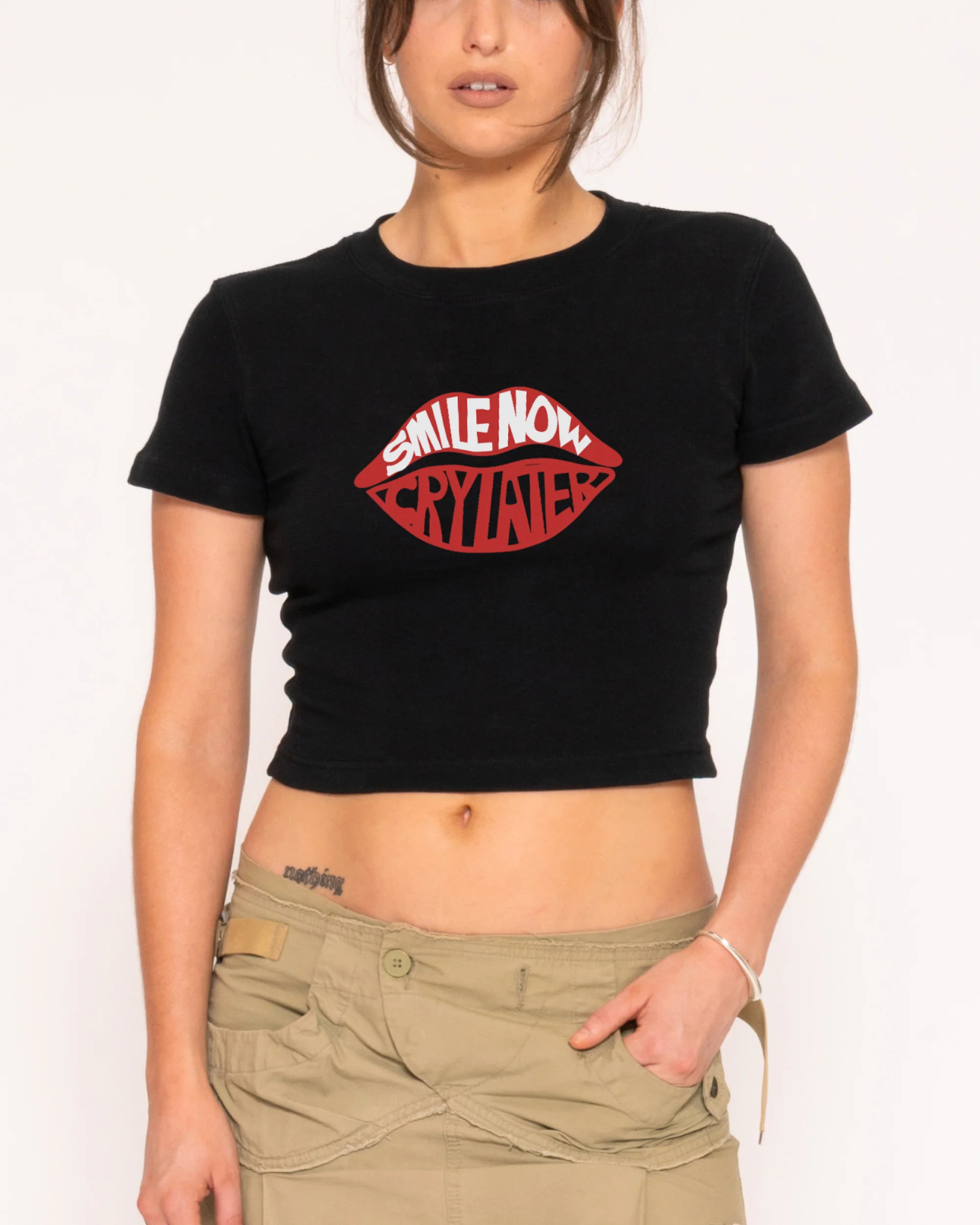 Smile Now, Cry Later Baby Tee - Image 3