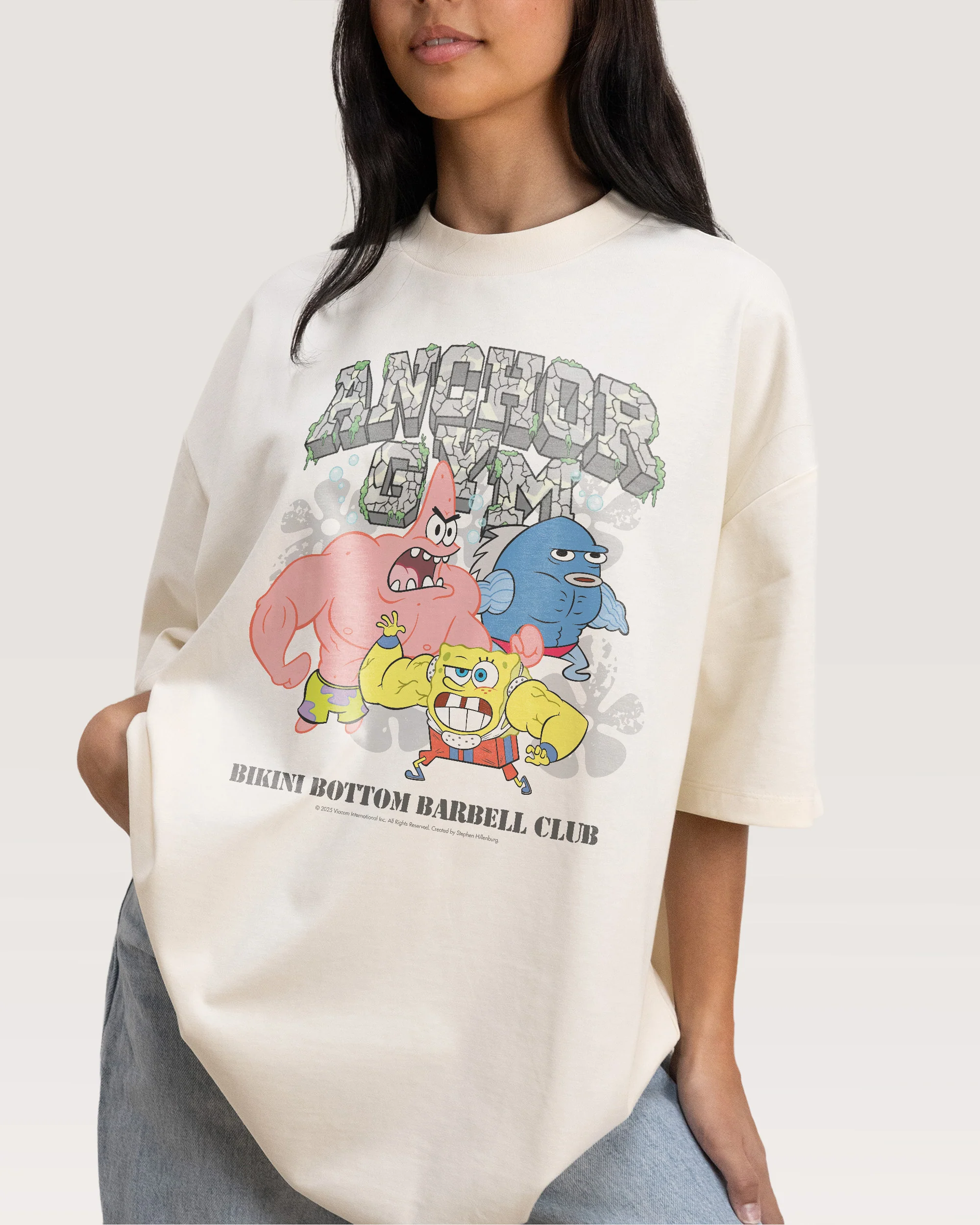 Spongebob Gym Oversized Tee - Image 2