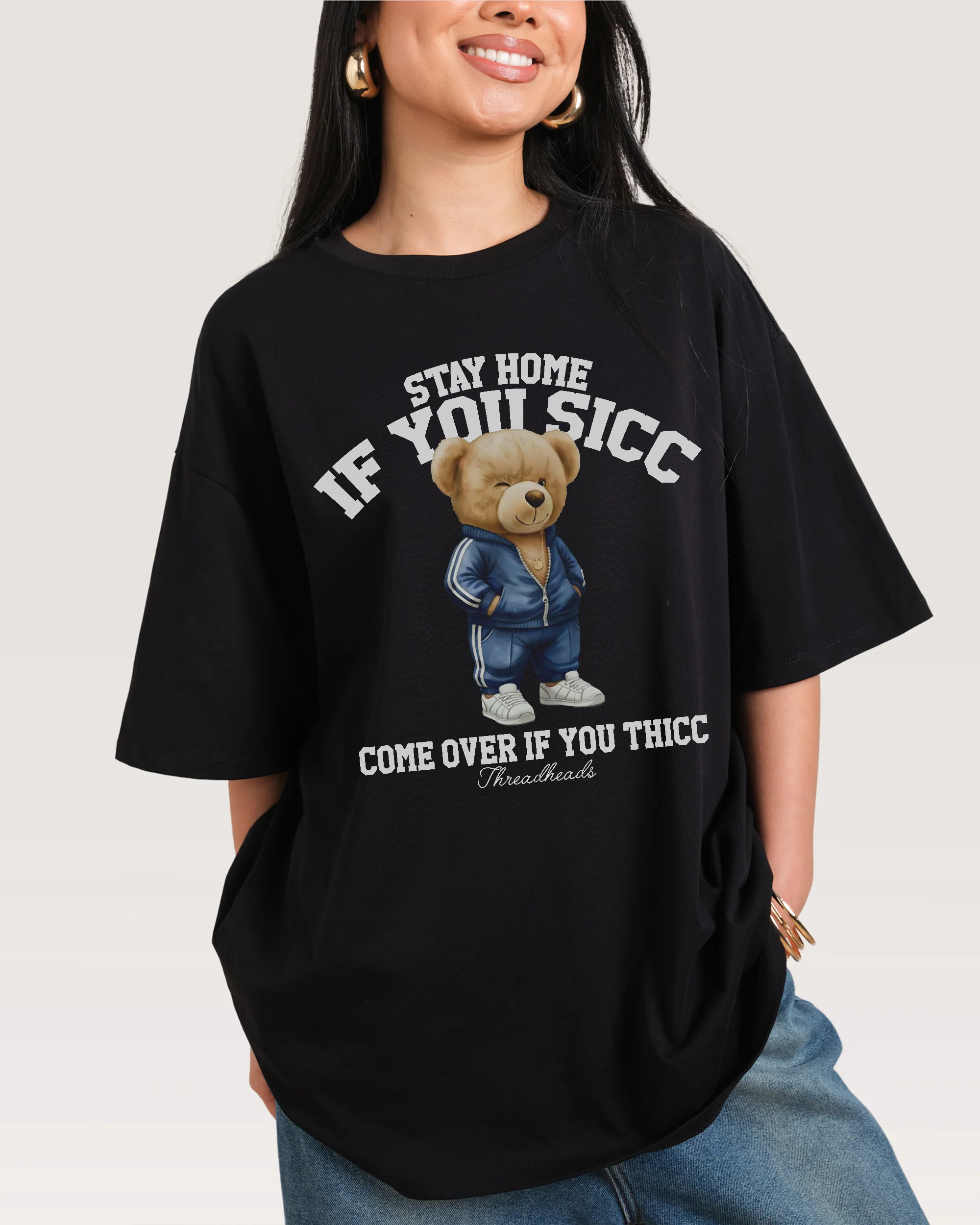 Stay Home if you Sicc Oversized Tee - Image 2