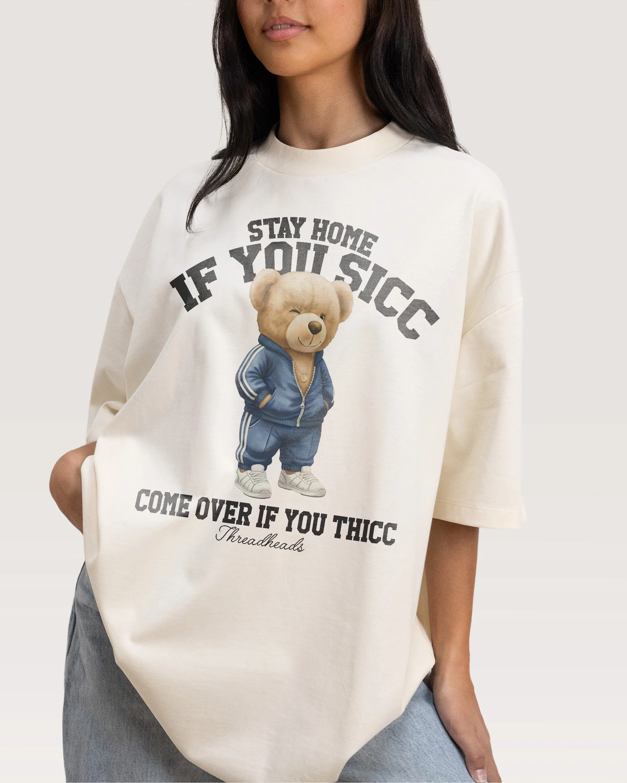 Stay Home if you Sicc Oversized Tee - Image 4
