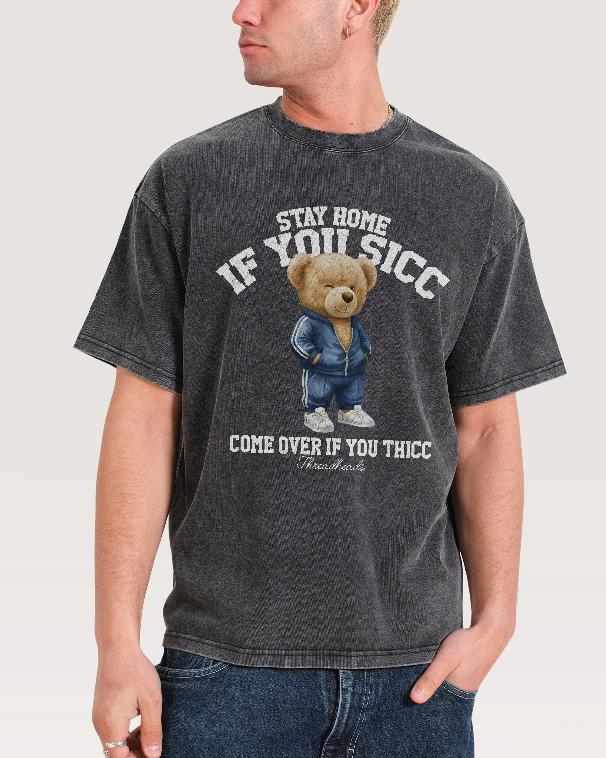 Stay Home if you Sicc Oversized Tee - Image 5