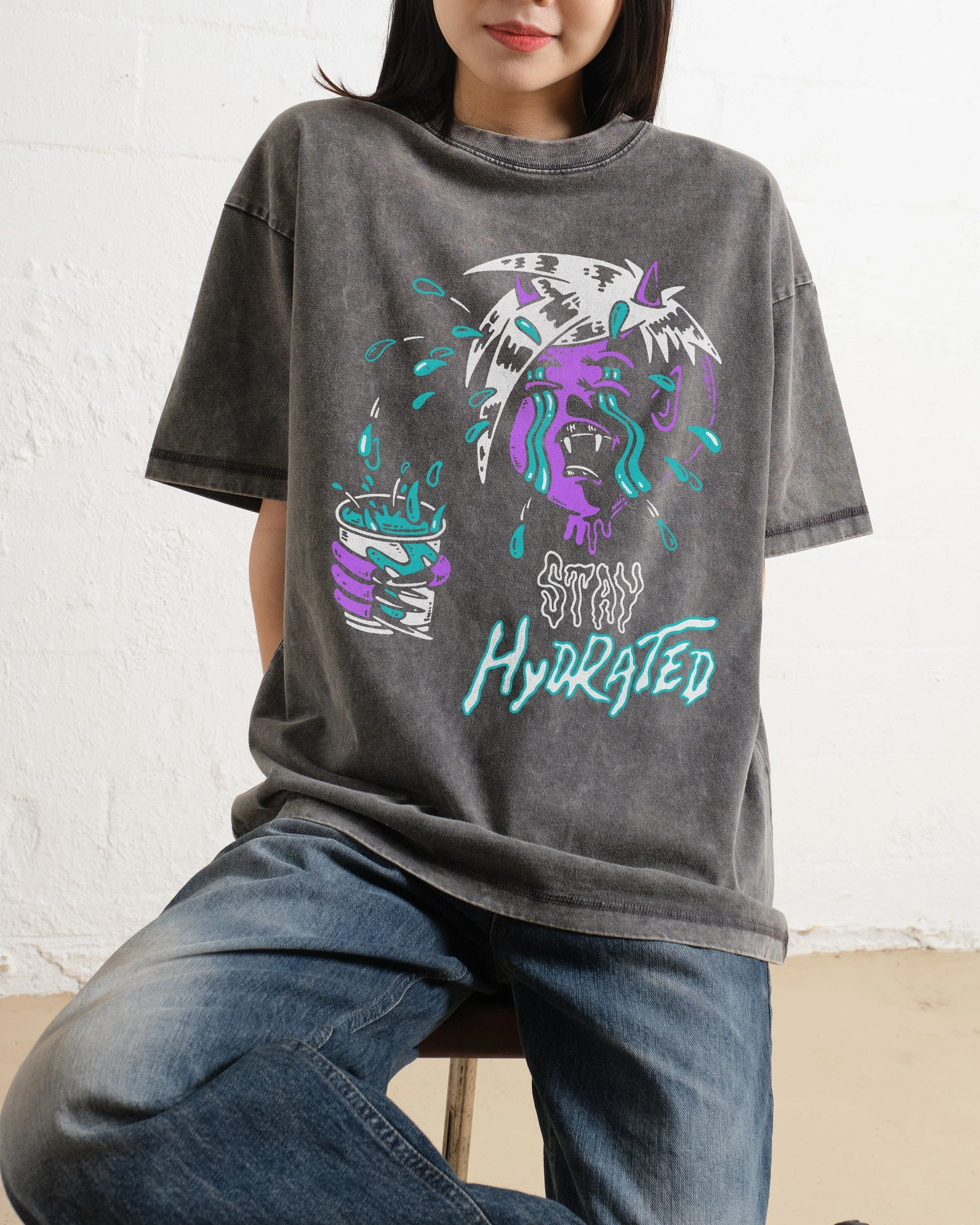 Stay Hydrated Oversized Tee - Image 4