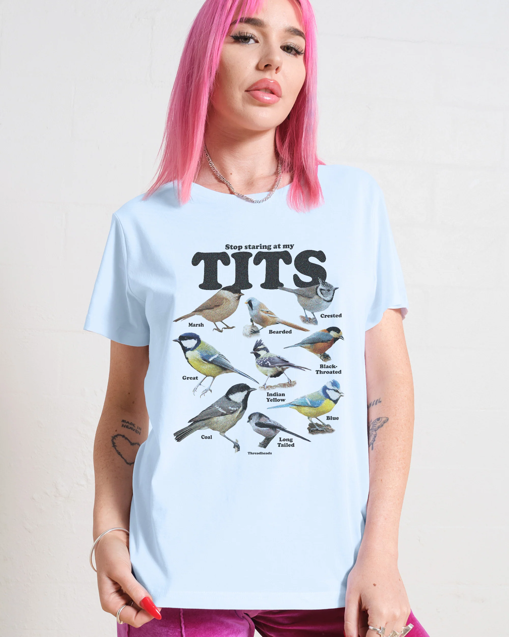 Stop Staring At My Tits Women's Tee - Image 3