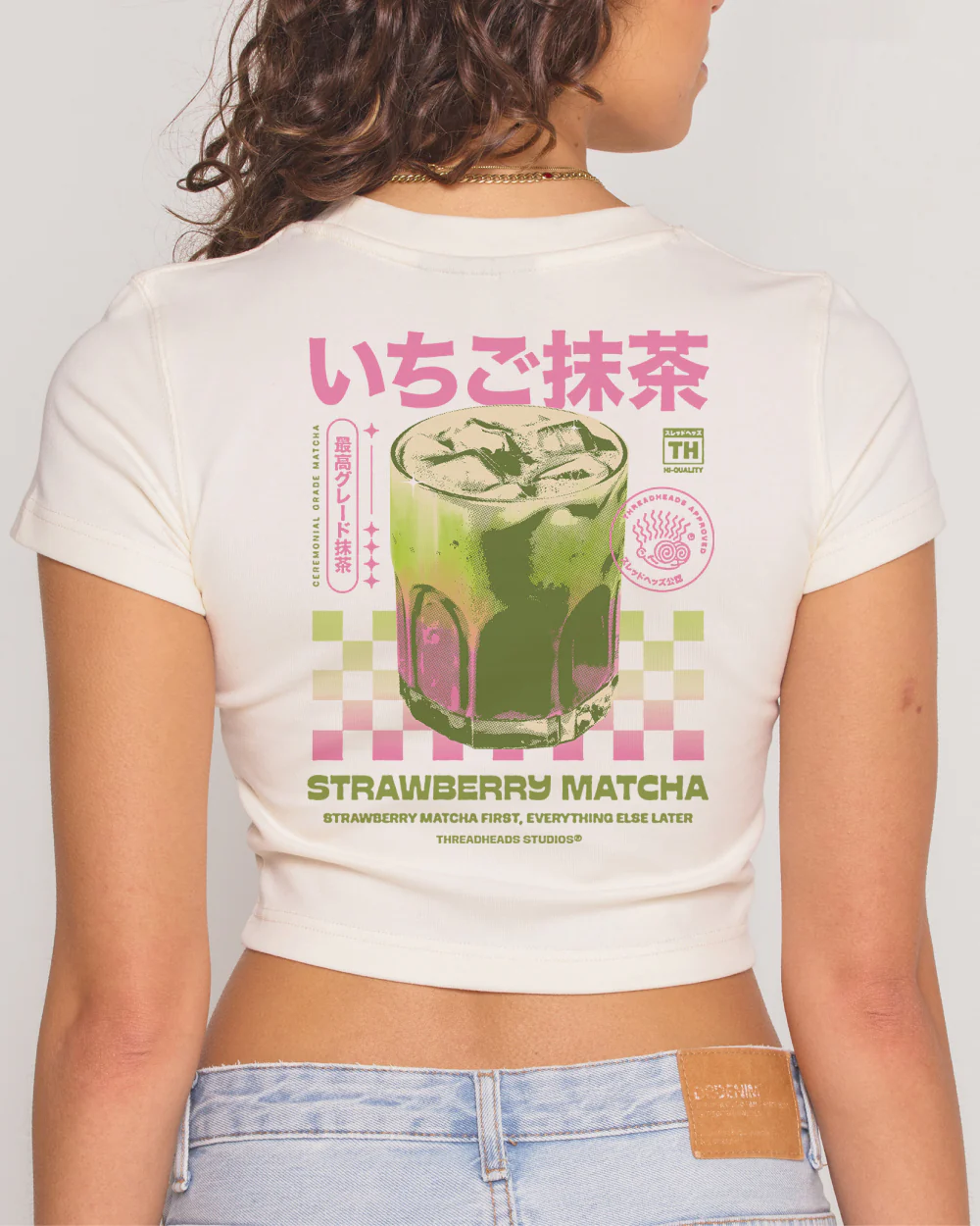 Strawberry Matcha Baby Tee - Image 3