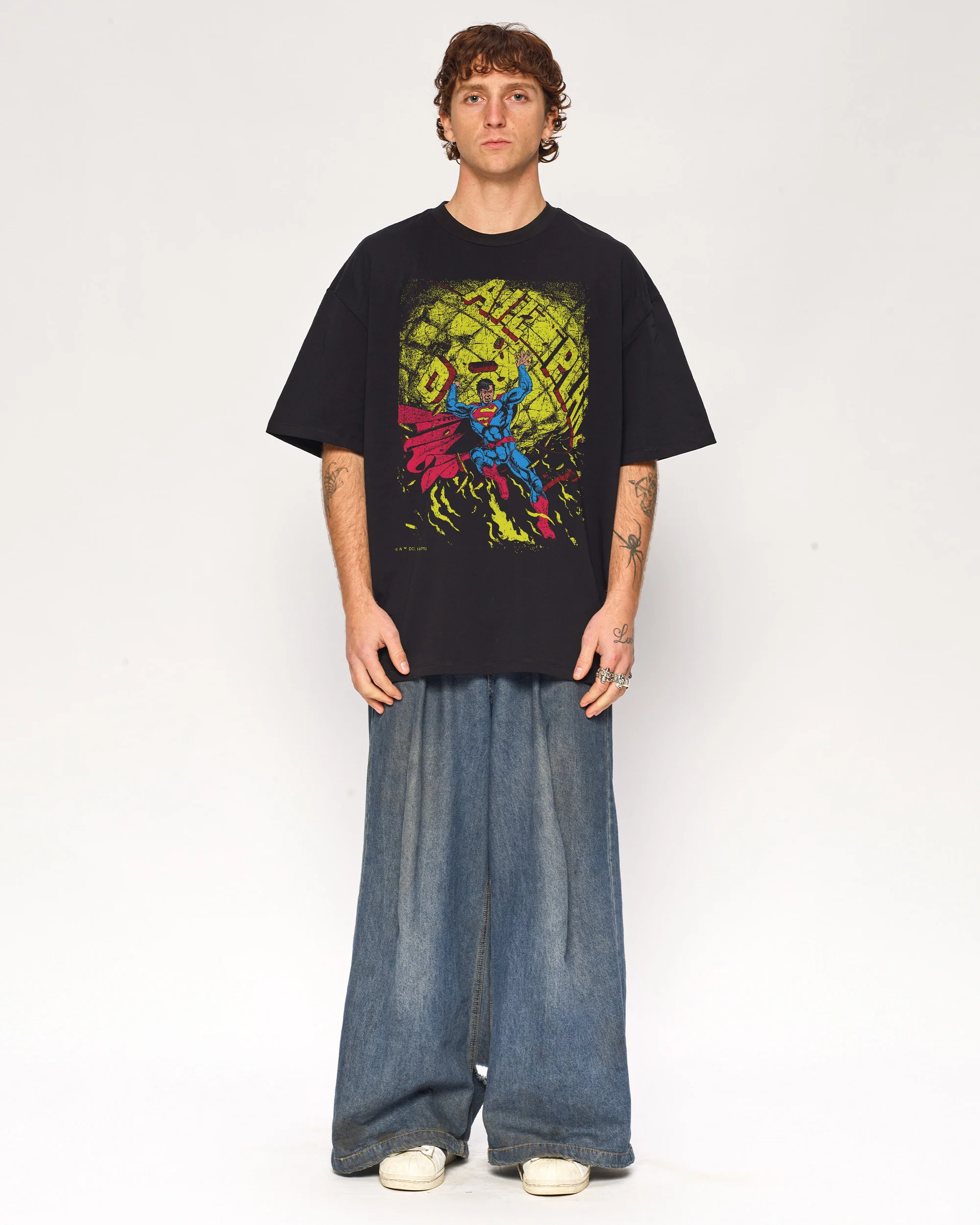 Superman Fire Oversized Tee - Image 3