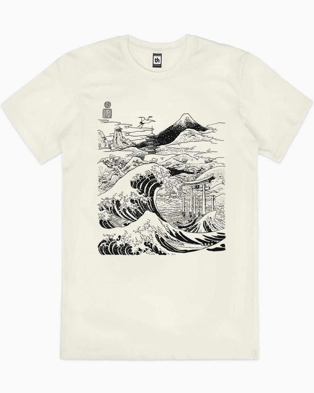 The Great Wave on Mount Fujiyama T-Shirt - Image 3