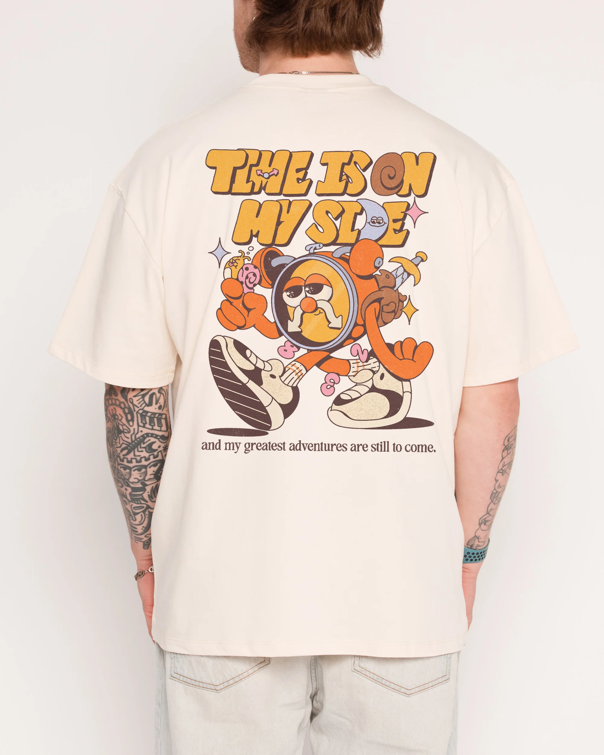 Time is on My Side Front and Back Oversized Tee - Image 5