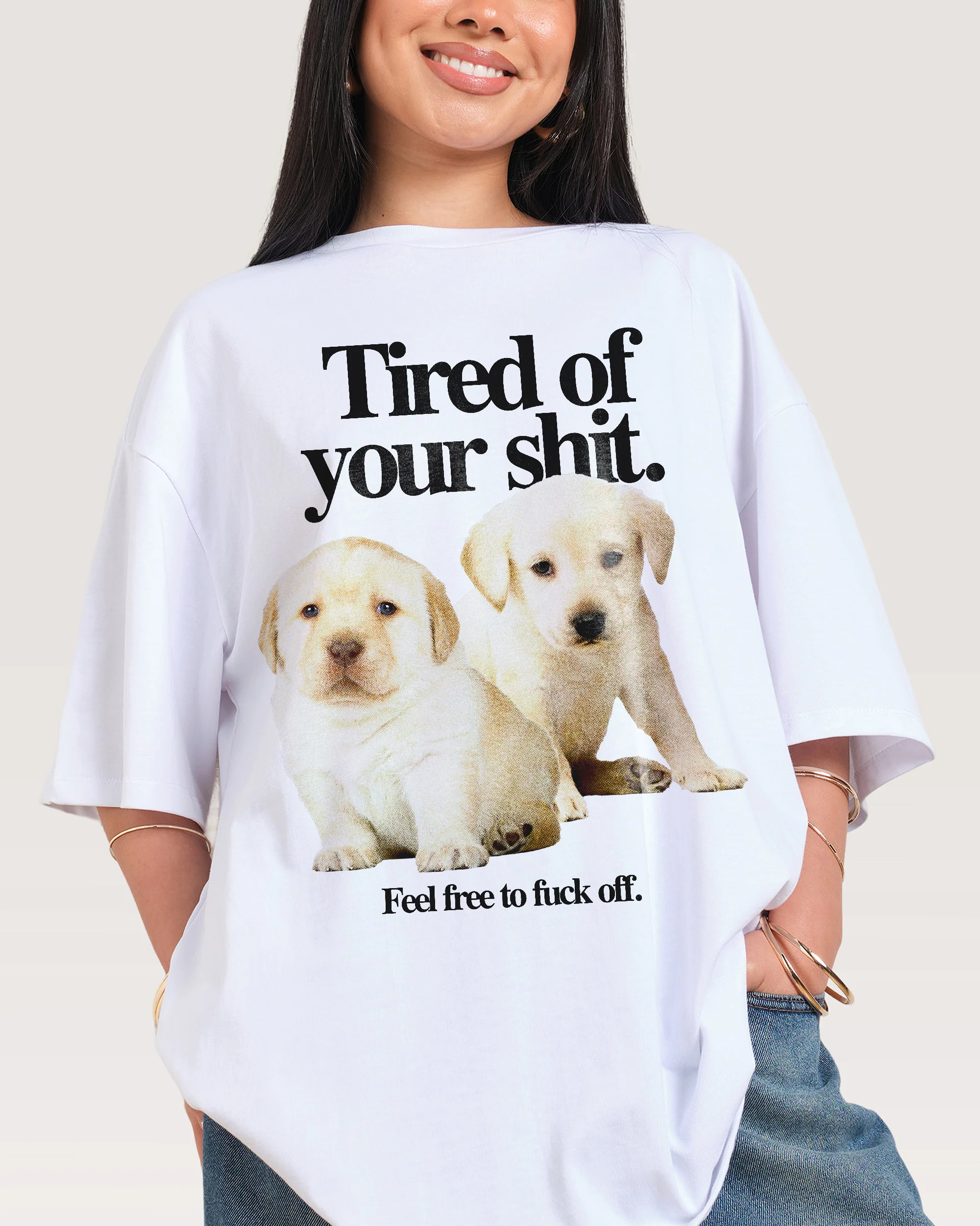 Tired of Your Shit Oversized Tee - Image 2