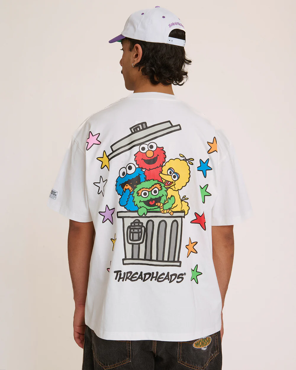 Tokyo Bin Party White Oversized Tee - Image 3