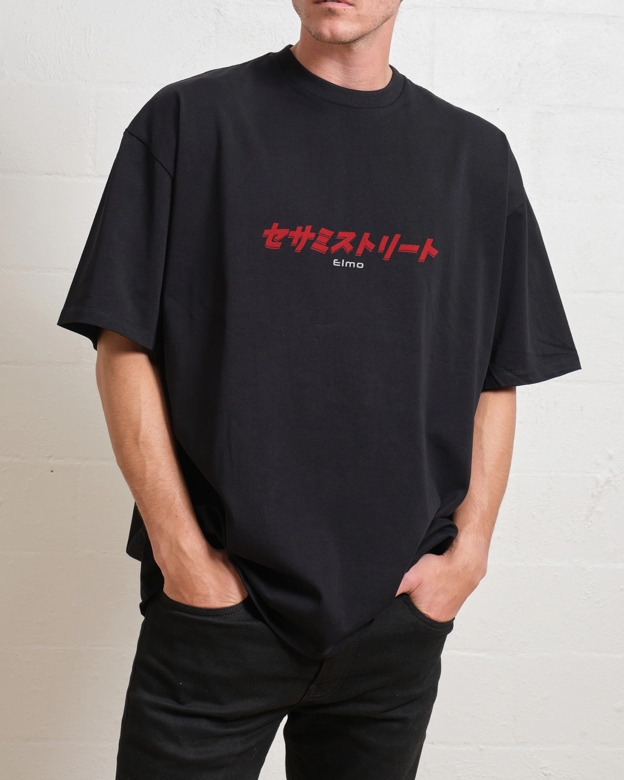 Tokyo Elmo Front and Back Oversized Tee - Image 2
