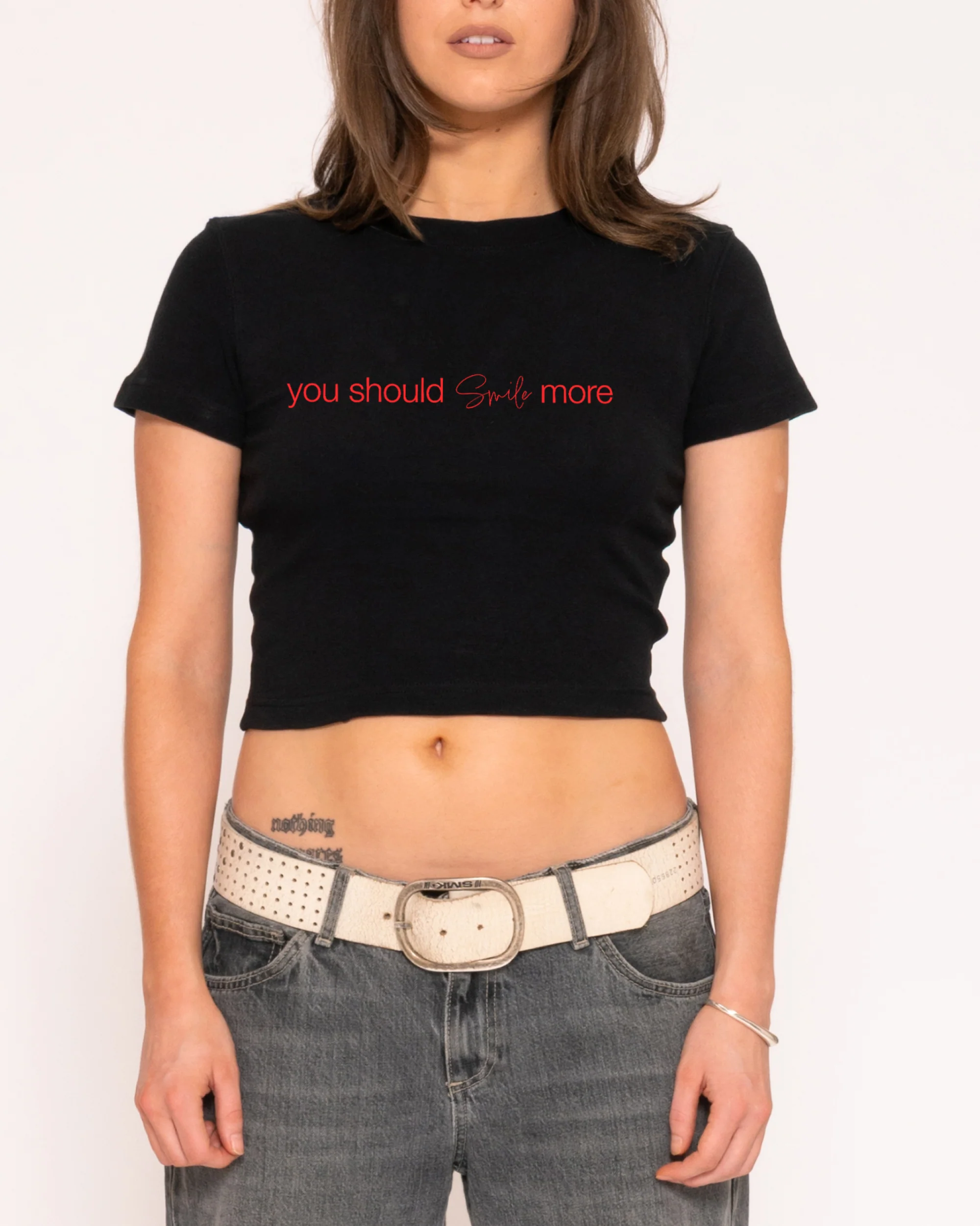 You Should Smile More Baby Tee - Image 3